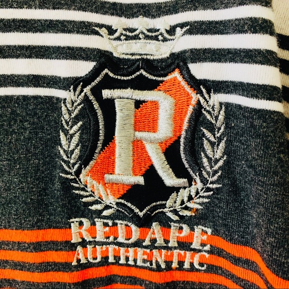 Red Ape short Sleeve V-Neck Stripes Men Chambray - Picture 3 of 6